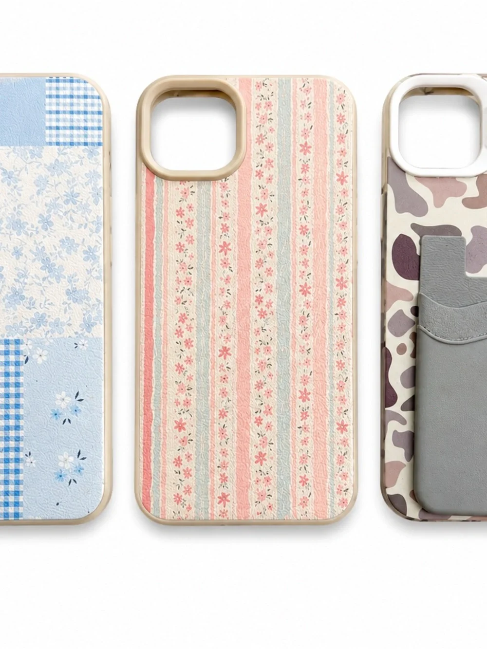Floral Stripe Pink Phone Case - Unbranded